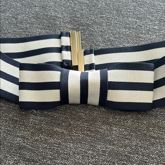 Kate Spade Navy and White Striped Women's Belt - Picture 3 of 3